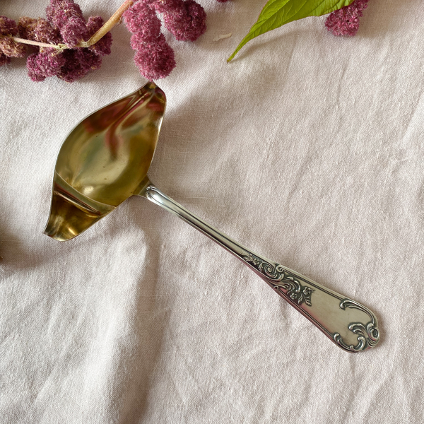 Silver and Gold Louis XV Deetjen Sauce Spoon