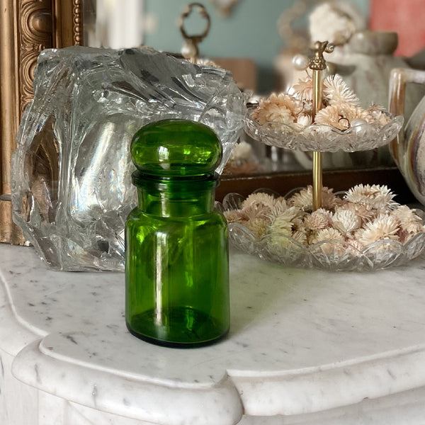 Vintage Green Belgian Apothecary Bottle