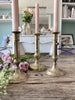 candlesticks antique brass