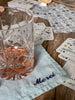 “Merci” Embroidered Cocktail Napkins