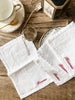 “Bisous” Embroidered Cocktail Napkins