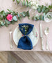midnight blue linen napkin from Madame de la Maison