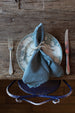Pre-Loved Set of 4 Acier Bleu Linen Napkins