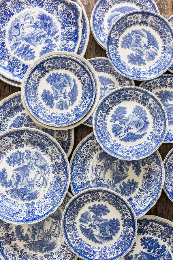 Antique Blue and White Paysage Collection | For Rent with Madame de la Maison