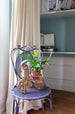 vintage rattan tricycle plant holder