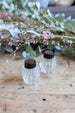 Pair of Glass and Bakelite Salt and Pepper Shakers