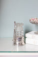 Crystal Jar with Silver-Plated Holder and Fork