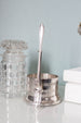 Crystal Jar with Silver-Plated Holder and Fork