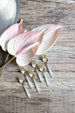 Set of 6 Art Deco Silver-Plated Teaspoons with Gold Bowl