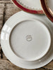 Set of 6 Burgundy Porcelain Dessert Plates