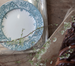 Set of 2 Ceramic English Teacups with Saucers and Dessert Plates