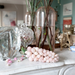 Pink Quartz Grape Decoration on Mantel