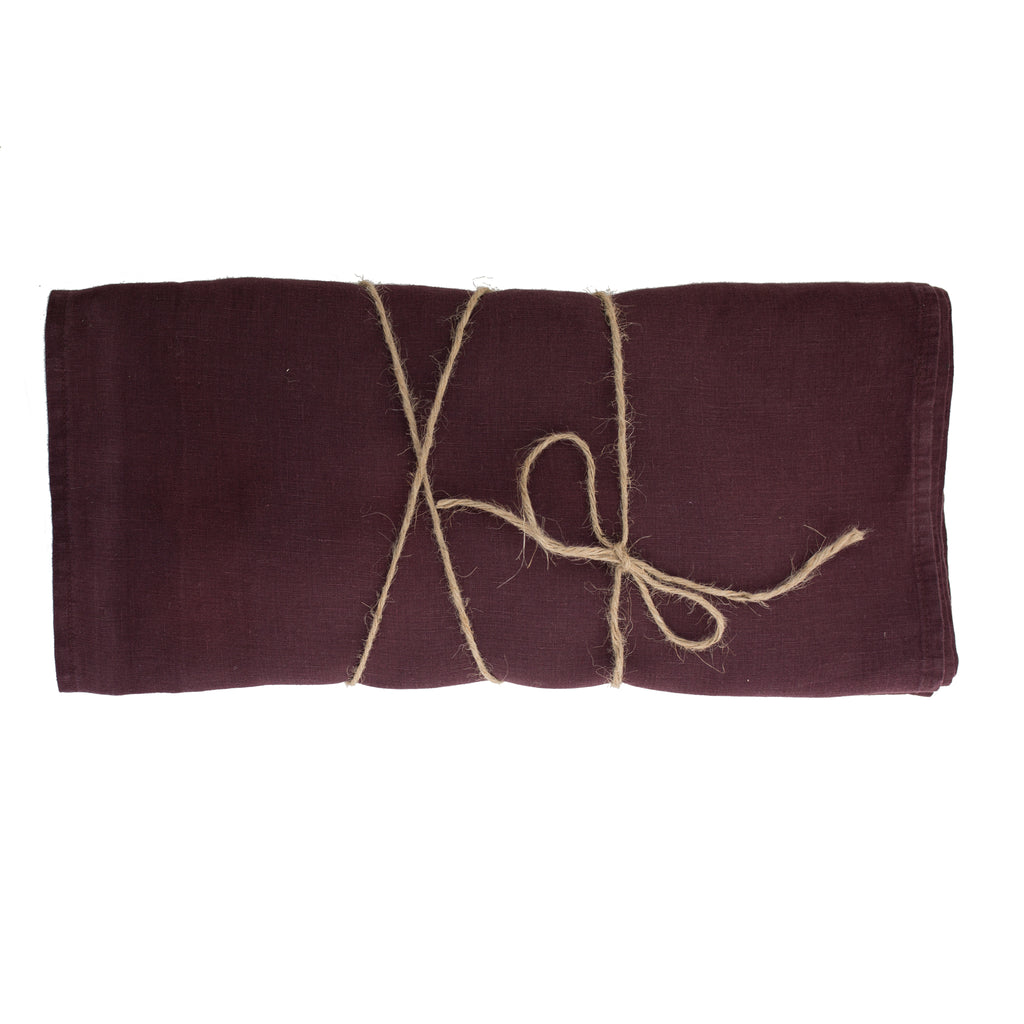 Aubergine Linen Runner