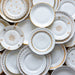 Antique Gold and White Plate Collection