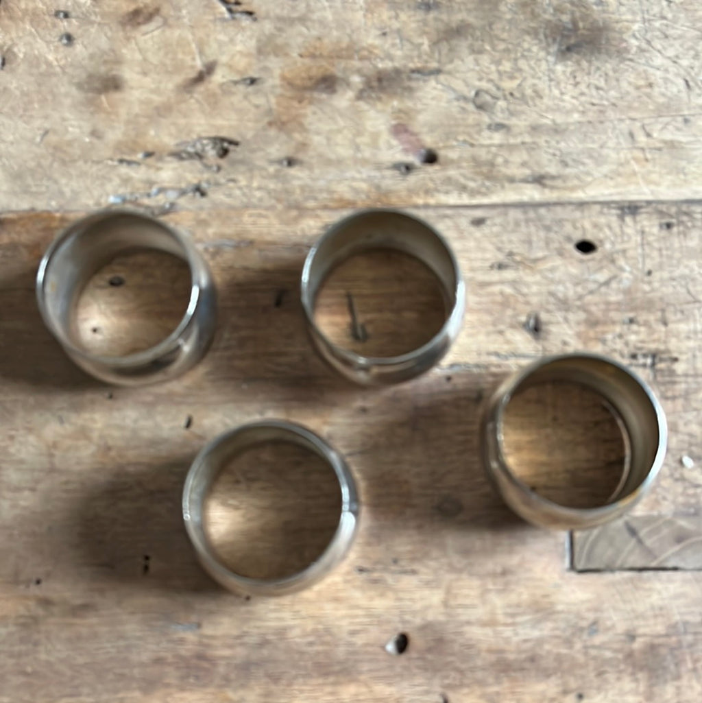 Set of 4 Silver Napkin Rings