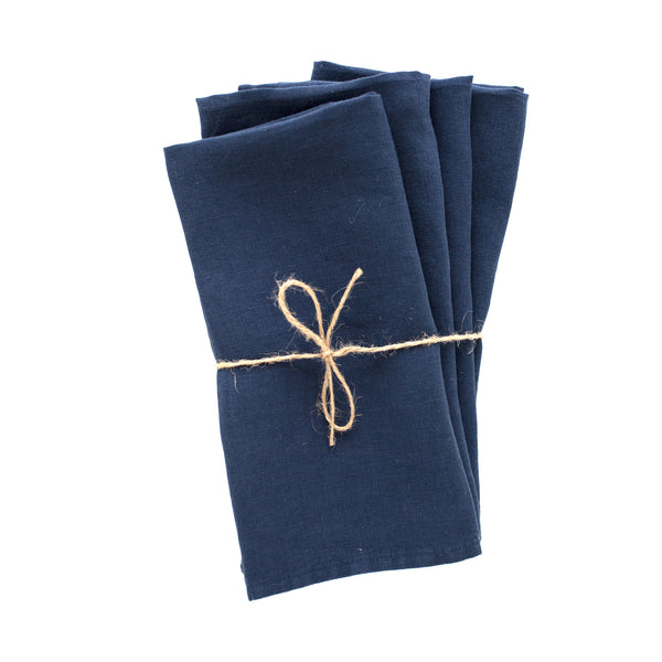 midnight blue linen napkin from Madame de la Maison