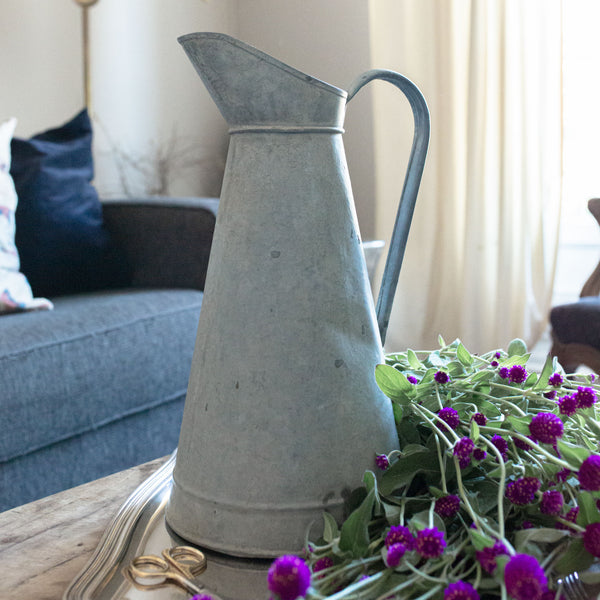 Antique Zinc Pitcher Flower Vase – Madame de la Maison