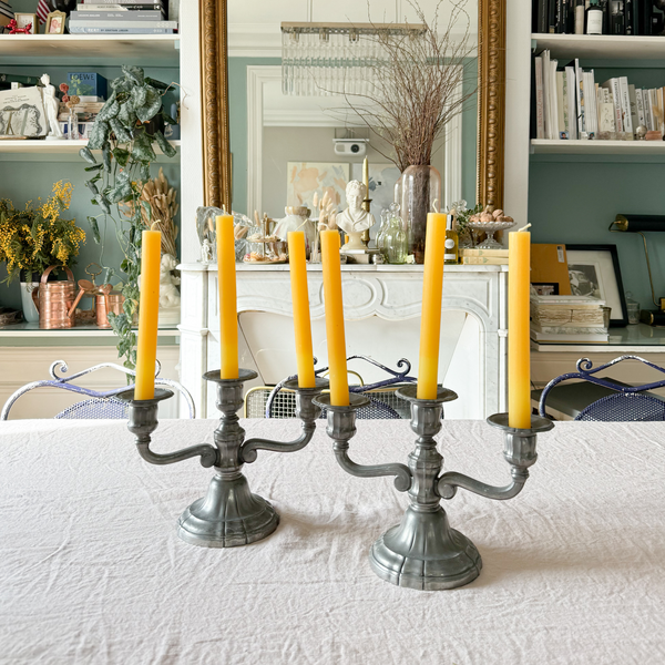 Pair of Pewters Candelabras