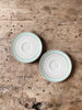 Pair of Mint and Gold Tea Saucers