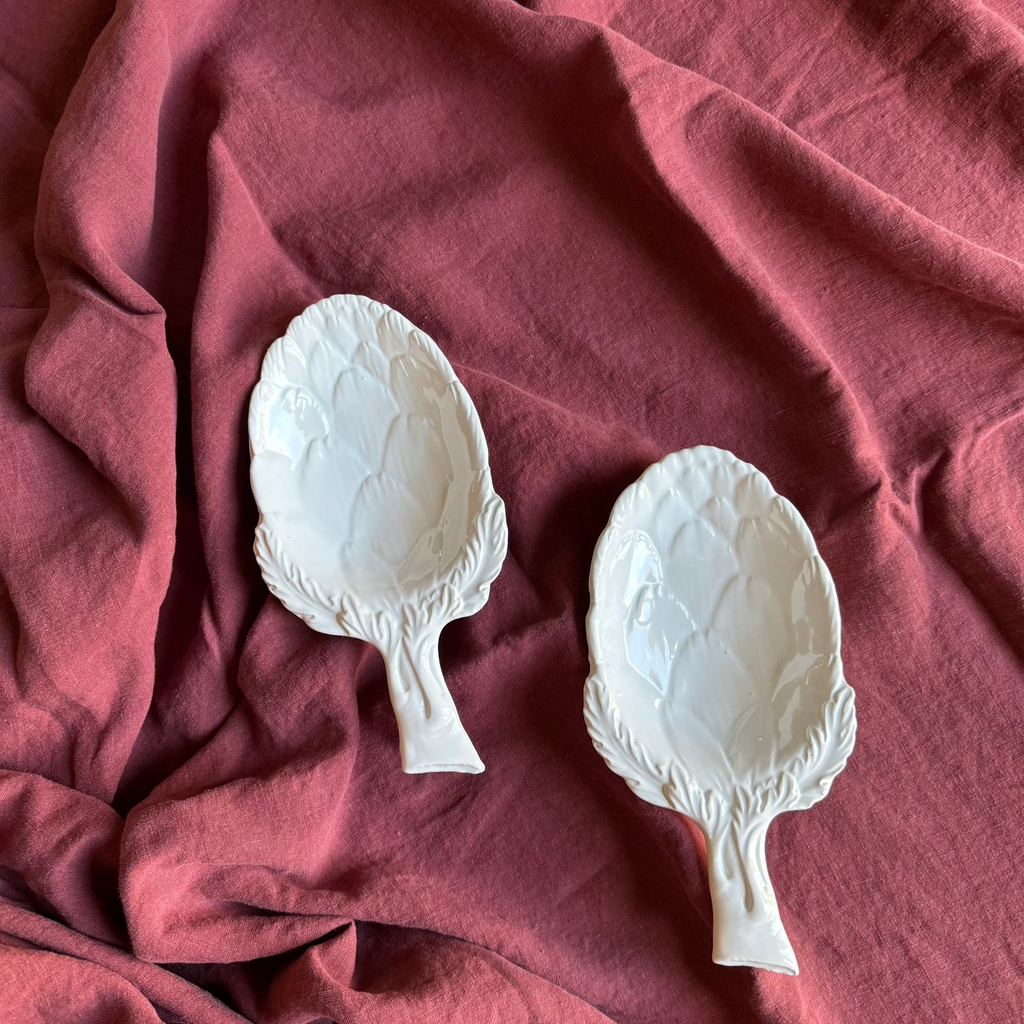 Pair of Ceramic Artichoke Dishes