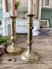 candlesticks antique brass
