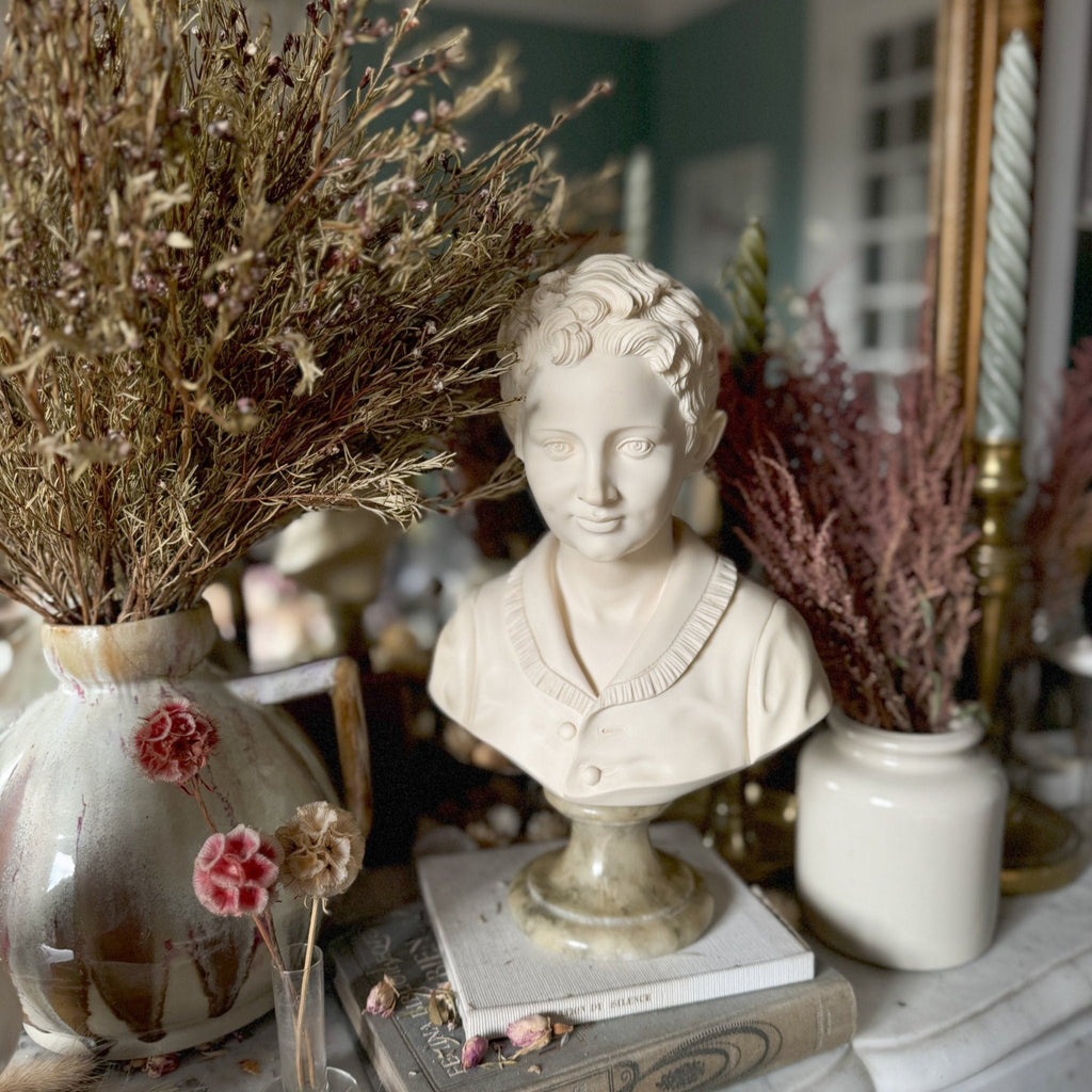 A.Giannelli Alabaster Bust of A Young Boy