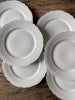 Set of 6 White French Antique Limoges Plates