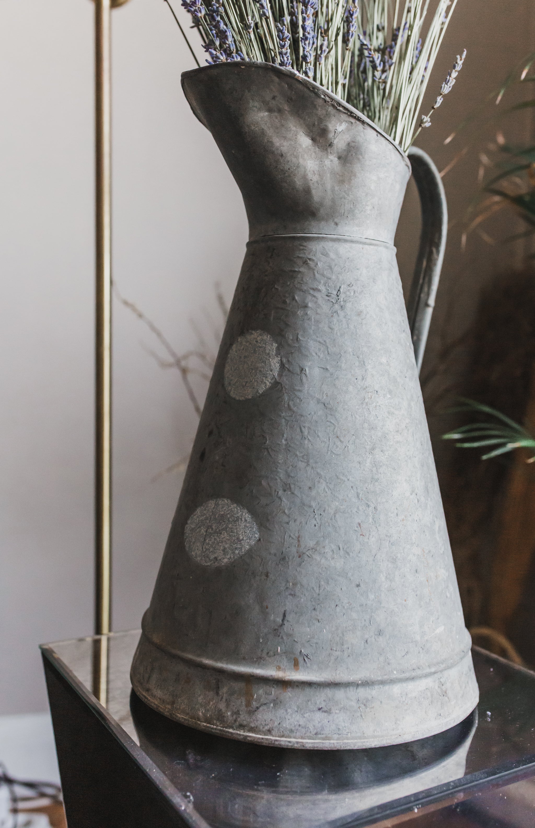 Large Zinc Pitcher Flower Vase – Madame de la Maison