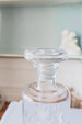Antique Vintage Beveled Crystal Jar with Flat Mushroom Stopper sold on Madame de la Maison www.madamedelamaison.com