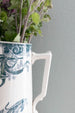 Blue and White Terre de Fer Iris Pitcher