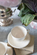 Set of 4 Cream Wedgwood  EDME Tea Cups and Saucers