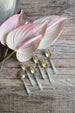 Set of 6 Art Deco Silver-Plated Teaspoons with Gold Bowl