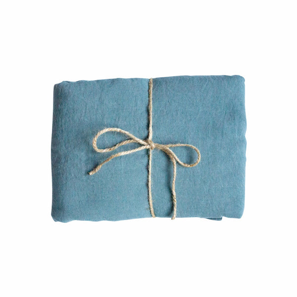 Acier Bleu Linen Tablecloth