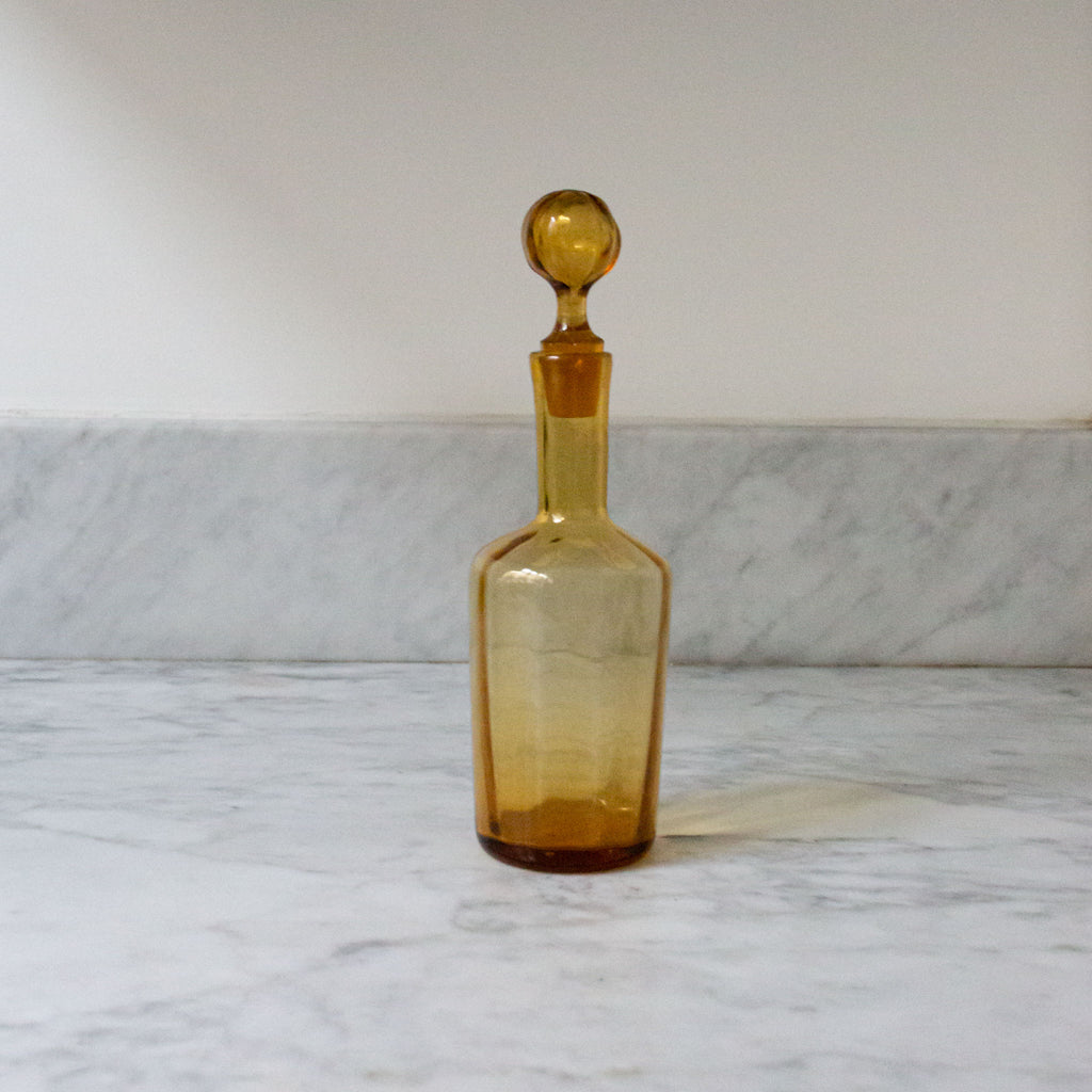 Antique Amber Colored Glass Vanity Bottle Sold On Madame de la Maison