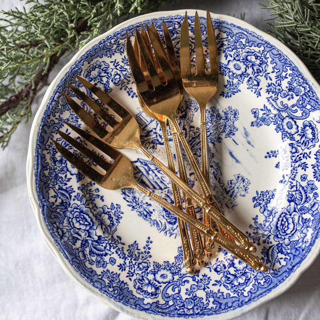 Set of 6 antique Napoleon III dessert forks | sold on www.madamedelamaison.com