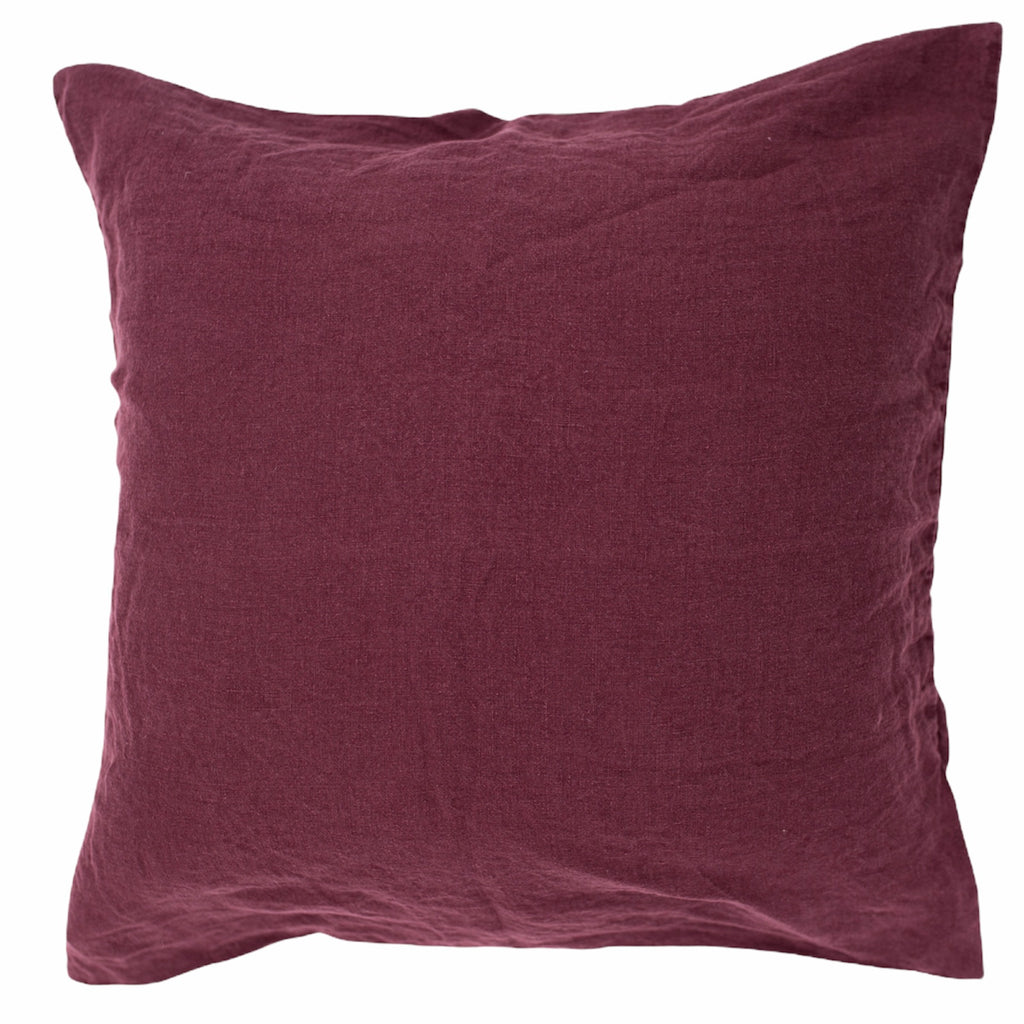 Aubergine Linen Pillow