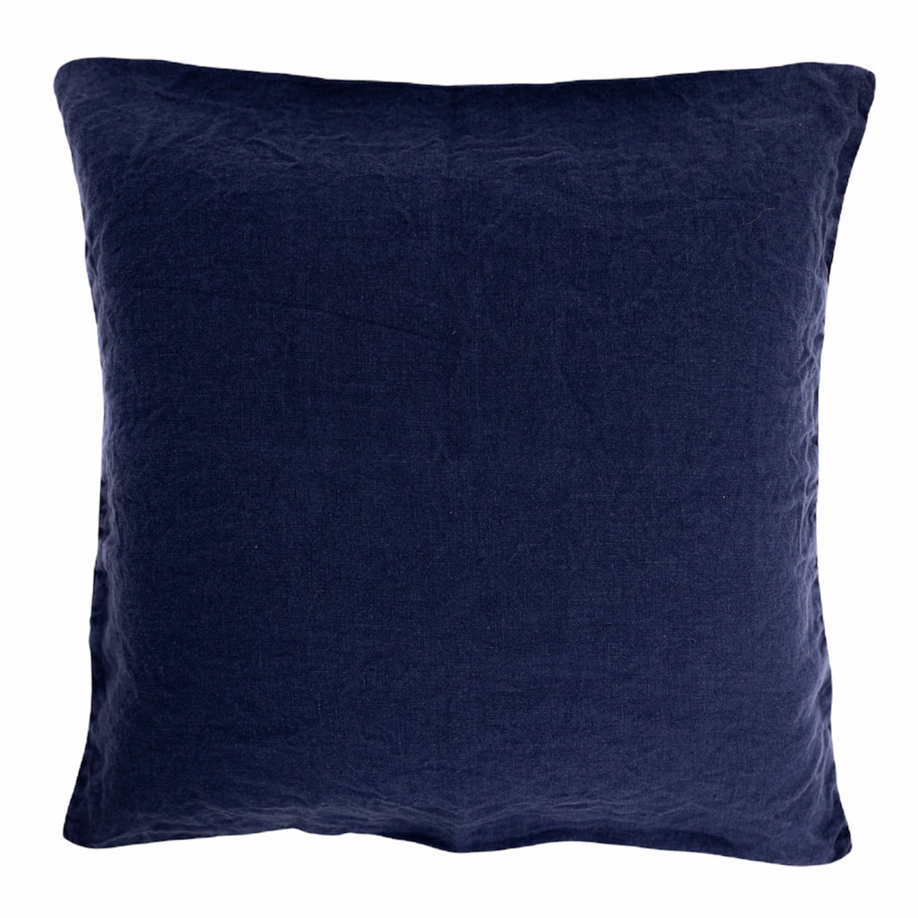 Bleu Minuit Linen Pillow