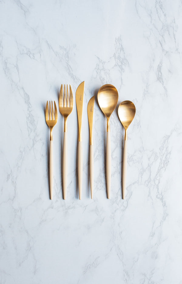 Gold & Ivory Cutipol Mio Cutlery
