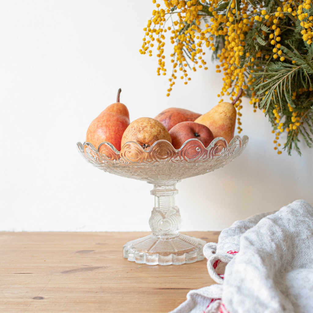 Molded Glass Fruit Stand