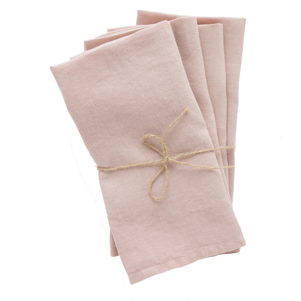 Rose linen napkins from Madame de la Maison